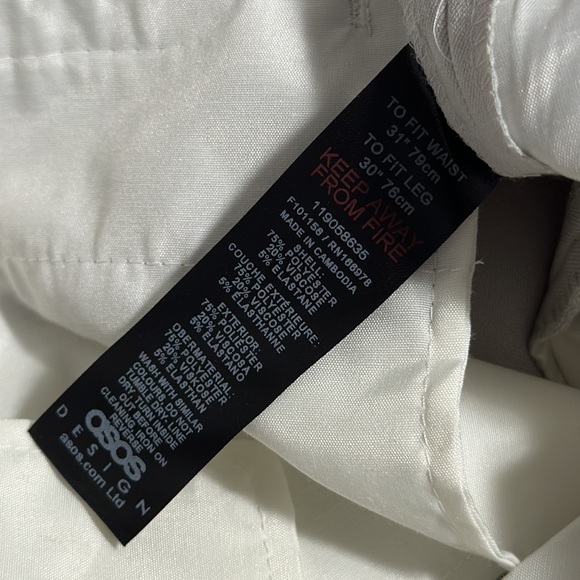 Mens ASOS Design Light Grey Dress Pants - Picture 7 of 7